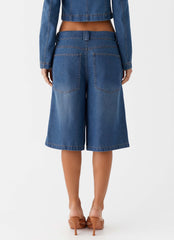Ride Elegant Baggy Jorts - Lavado azul vintage