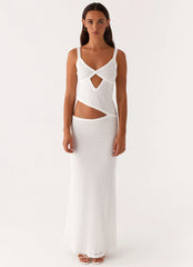 Vestido largo Jocelyn - Crochet blanco