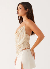 Top Seona con Cuentas - Marfil