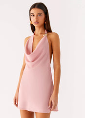 Minivestido Coral Meadow Cowl - Rosa