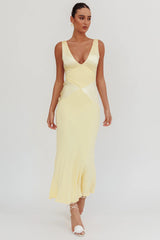 Vestido Maxi Decote V Soul Fire Manteiga