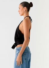 Top halter Mason - Negro