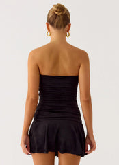 Minivestido sin tirantes Meridella - Negro