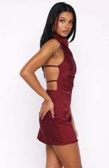 Minivestido Halter Just Small Talk Vinho