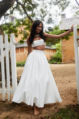Falda maxi anudada Love Songs blanca