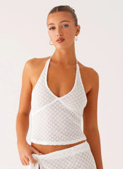 Top corto Bernie - Color marfil