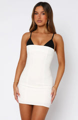 Minivestido Shame For You Blanco/Negro