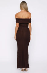 Maxivestido Unwritten Chapters chocolate