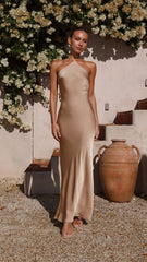 Vestido largo Chiara - Latte