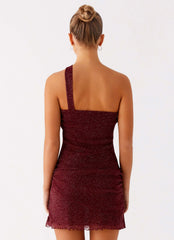 Minivestido de malla Misty - Granate
