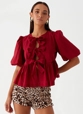 Top de anudar Western Wind - Burdeos