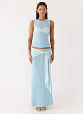 Falda maxi Delani - Azul