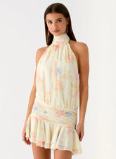 Minivestido de gasa Willow - Prado primaveral