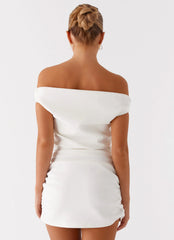 Minivestido Morgan sin hombros - Marfil