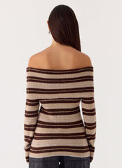 Jersey de punto Nichola - Ombré Tostado