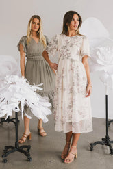 Evelise Floral Midi Dress