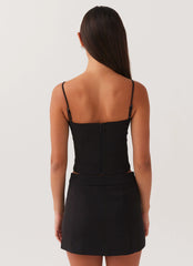 Top crop Eliana - Negro
