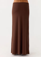 Falda maxi con cuentas Sweet Sky - Chocolate