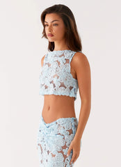 Top Fiorella Floret - Azul