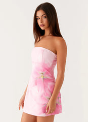Minivestido sin tirantes Sugar Rush - Rosa