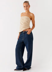 Top strapless Briana - Tan