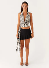 Top Hettie con cuello vuelto - Cebra
