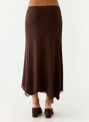 Falda midi Kerrie Hanky - Chocolate