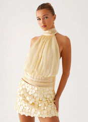 Blusa de Gasa Willow - Amarilla