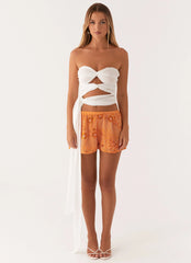 Minicorta Mercer Sequin - Naranja