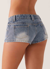 Shorts vaqueros Headland de tiro bajo - Azul claro