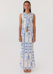 Colete de Linho Born For Bordeaux - Onda Floral