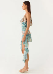 Minivestido Meylissa Hanky - Aqua Blur