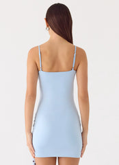 Minivestido Hypnosis - Puntos Azul Mocha