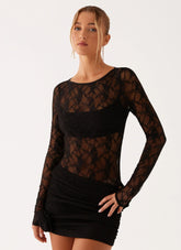 Body de encaje Lucid Dreams - Negro