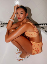Bralette de lentejuelas Mercer - Naranja