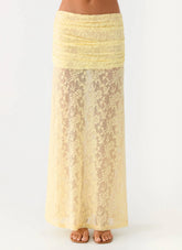 Falda Maxi Jacquard Farruko - Mantequilla