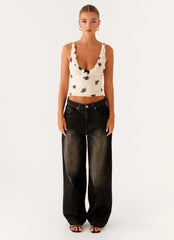 Pantalones vaqueros holgados Pera - Lavado marrón