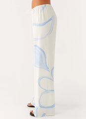 Pantalones Deacon de tiro bajo - Estampado Bloom Wave