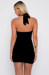 Vestido mini con cuello halter Parting Ways Negro