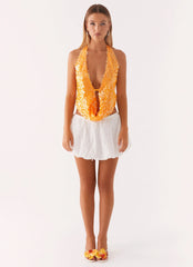 Top Halter con cuello desbocado Rio Dreams - Naranja