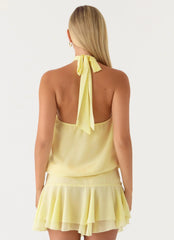 Minivestido Beginning - Amarillo Mantequilla