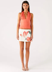 Top corto Avena - Coral