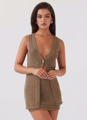 Top de punto Capri Glow - Caqui