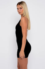 Vestido mini con cuello halter Parting Ways Negro