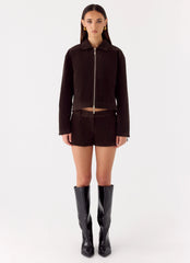 Shorts de antelina Jeremy - Chocolate