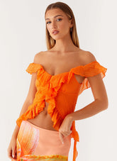 Top sin hombros Dylan - Naranja