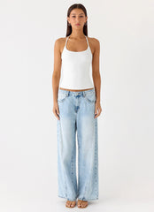 Chauncey Halter Top - White