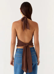 Top Malachi con Cuentas - Chocolate
