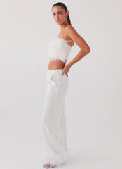 Pantalones de plumas Shake It Off - Nieve