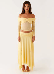 Falda midi Kirrabilli - Amarilla